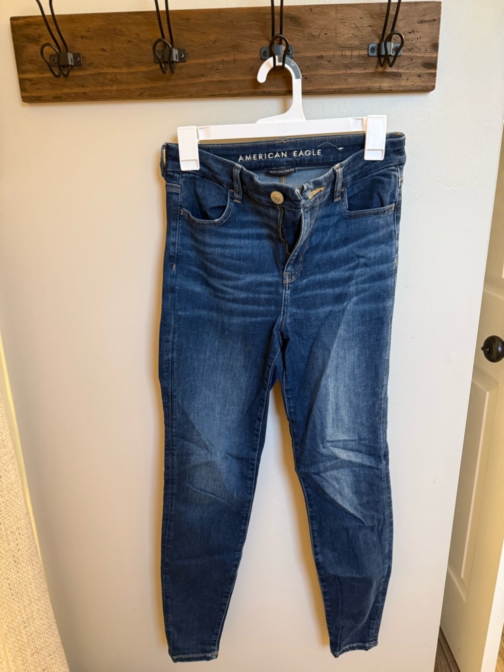 American Eagle Outfitters Slim Dark Blue High-Rise Skinny Jeans